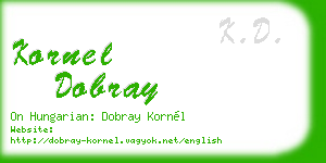 kornel dobray business card